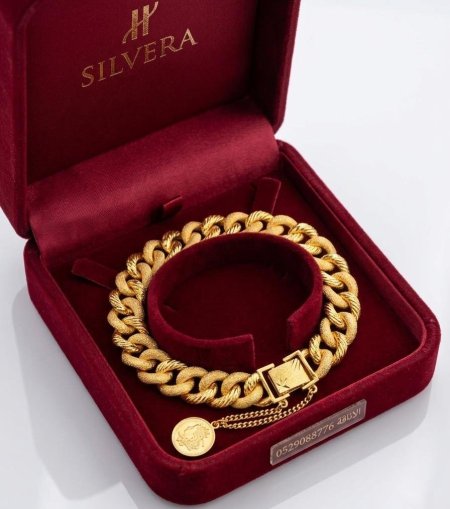 سوارةً جنزير زرد رش سكر مع ليرة